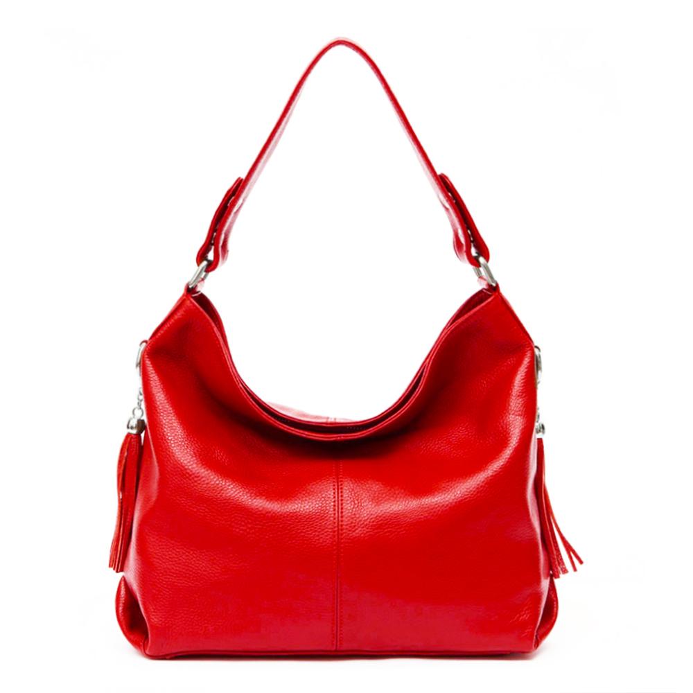 

Женская модная сумка на плечо из натуральной кожи, 12 цветов на выбор красный