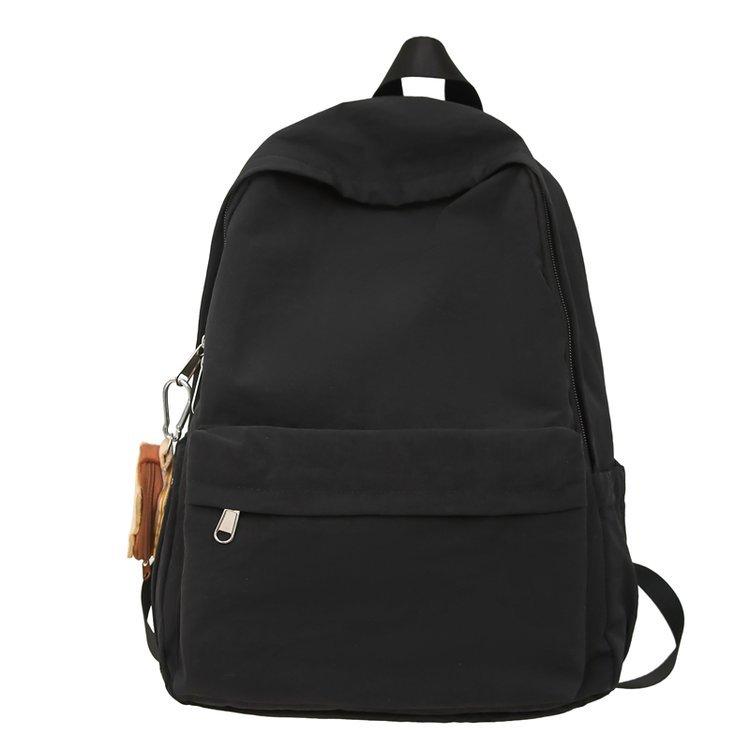 Schoolbag Japanese ins style campus solid color light leisure large capacity simple versatile schoolbag junior high school student backpack