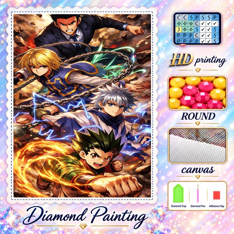 Hunter Hunter Diamond Painting Kit 5D Full Drill DIY Diamond Mosaic Wall Art Home Decor