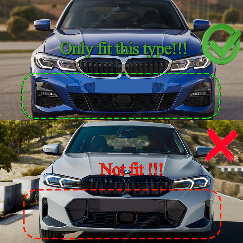 For BMW G20 G21 M-Sport 320i 330i M340i xDrive 2019-2022 ABS Body Kits Gloss Black Car Front Bumper Lip Diffuser Spoiler Tuning