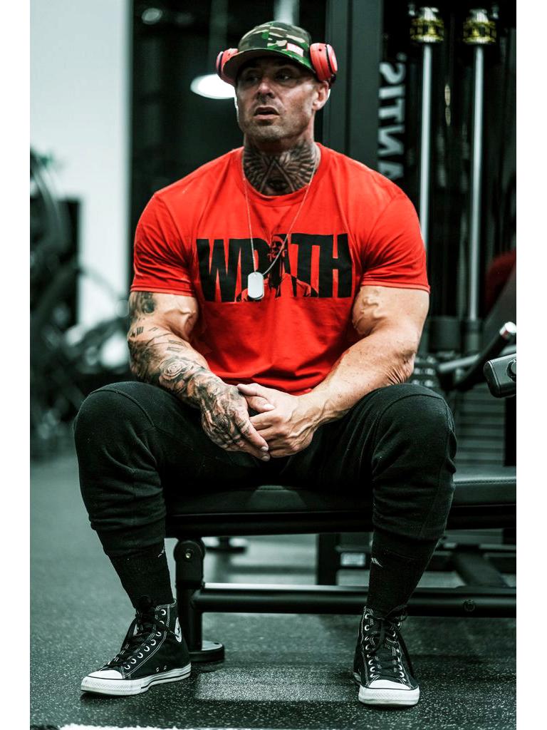 Men's Slim Fit Stretch Cotton Fitness T-Shirt - Breathable Short Sleeve