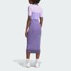 Adidas Originals Ksenia Schnaider Ss24 Fashion Sports Slim Fit Short Sleeve Dress Women Dresses Pink Purple IZ0723