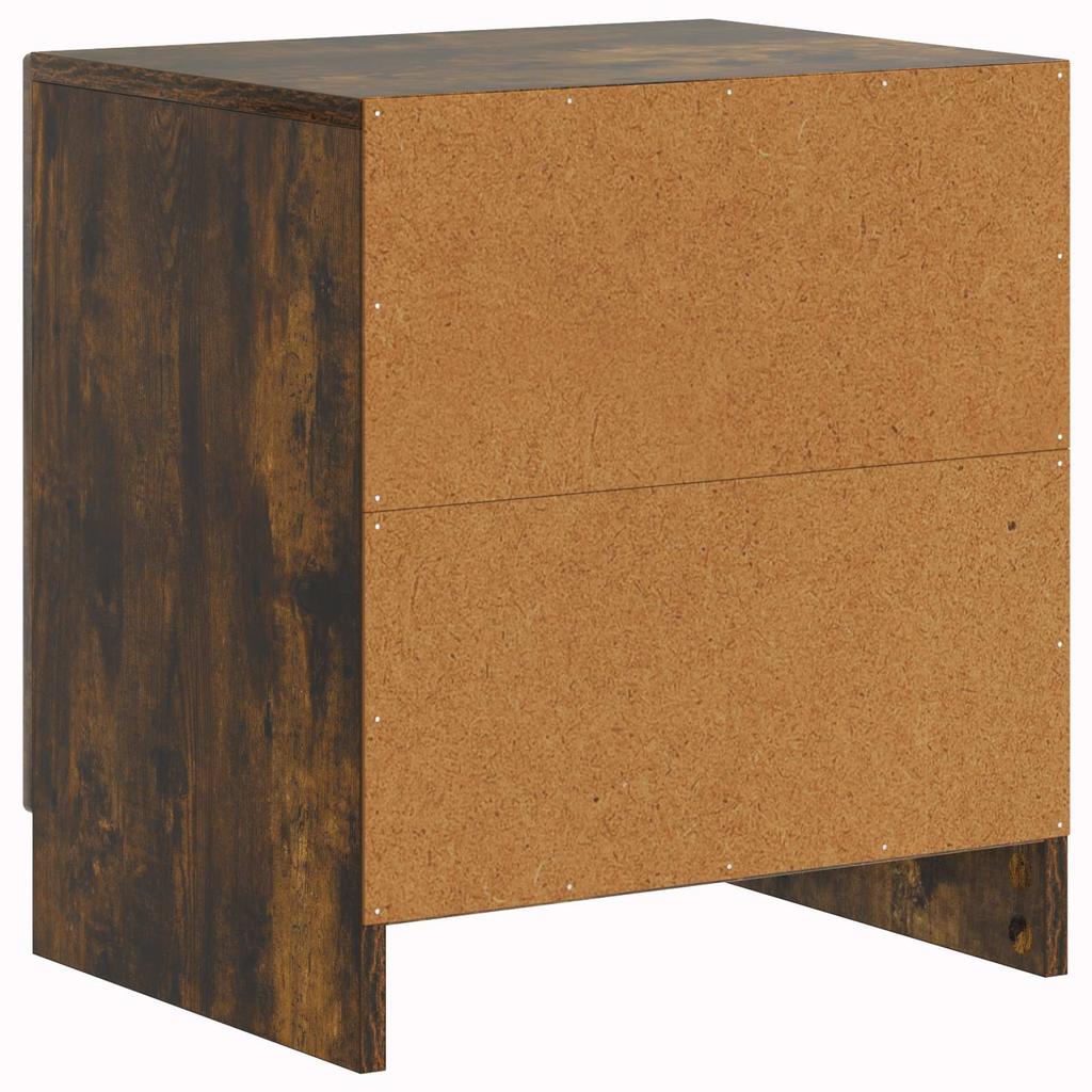 Nightstand Smoked Oak 43 x 34.5 x 47 cm Engineered Wood