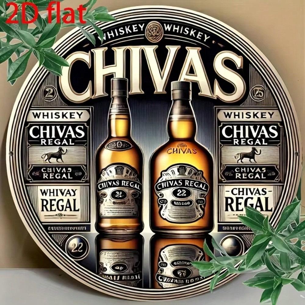 Vintage Tin Sign Round Aluminum Metal Wall Decor Home Pub Bar Art 20x20