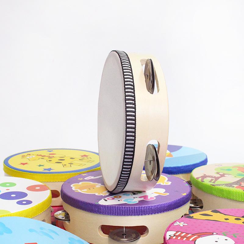 Wooden Tambourine for Early Childhood Music and Dance