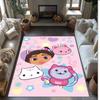Gaby Dollhouse Printed Crystal Velvet Area Rug, Soft Anti-Slip Water Absorbent Floor Mat for Living Room Bedroom