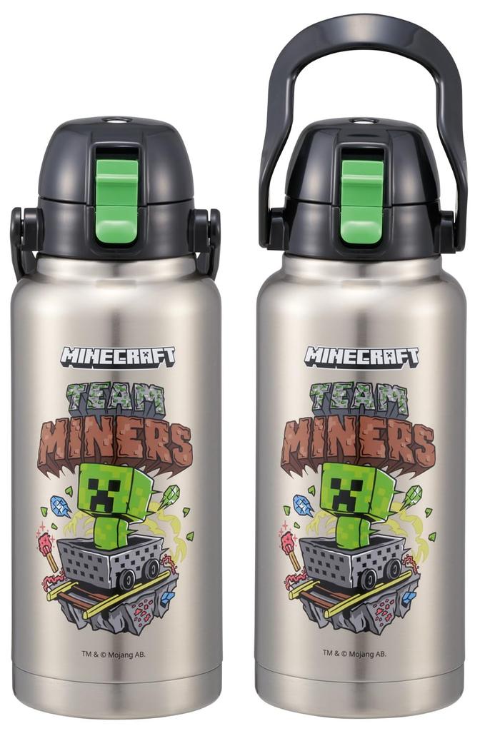 Skater Direct Mug Water Operation with for Bottle, 1000ml, One-Push Handle, Minecraft, Boys, STD10H-A