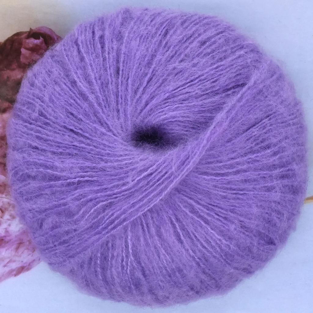 25g Soft 40% Acrylic 60% Mohair Yarn 160m/175yd Plush Yarn Hand Knitting Crochet Sewing DIY Shawl Scarf Thread