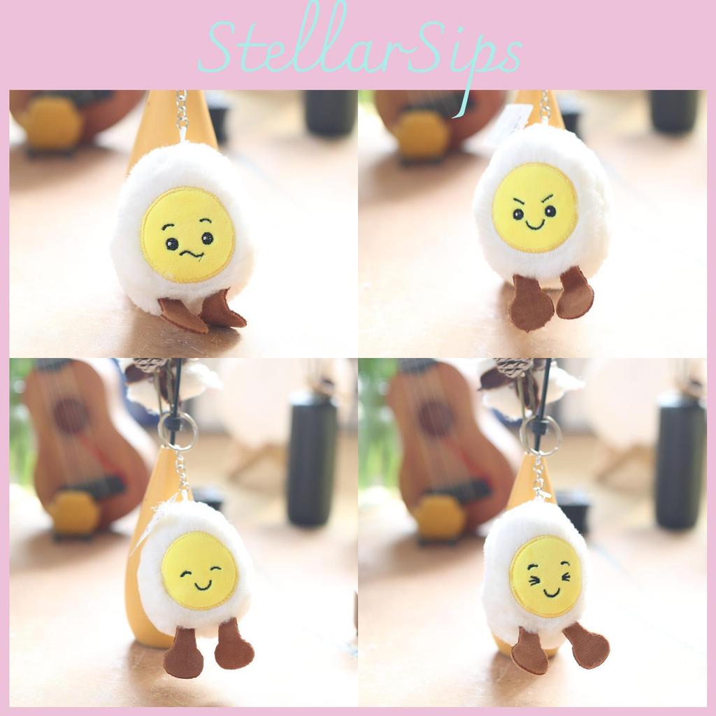 Adorable Mini Plush Chick Egg Keychain Soft Stuffed Toy For Cute Bag Decoration