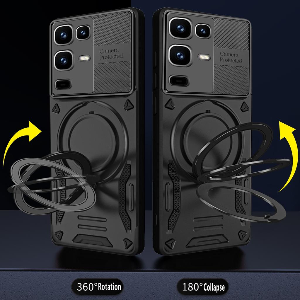 Magnetic Case For Infinix Note 50 4G / Note 50 Pro 4G Shockproof TPU + PC Phone Back Cover with Kickstand