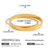 Youthway Minimalista 2 Piezas/Set Brazaletes Para Mujer Clásico Acero Inoxidable Chapado en Oro PVD 18K Joyería de Moda Regalo