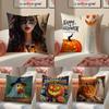 Halloween Cushion Cover Pillowcase Short Plush Invisible Zipper Room Sofa Cushion Cover