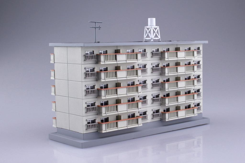 Architectural Romando 1/150 Scale Apartment Complex Set of 2 Buildings, Diorama Supplies, Assembly Kit