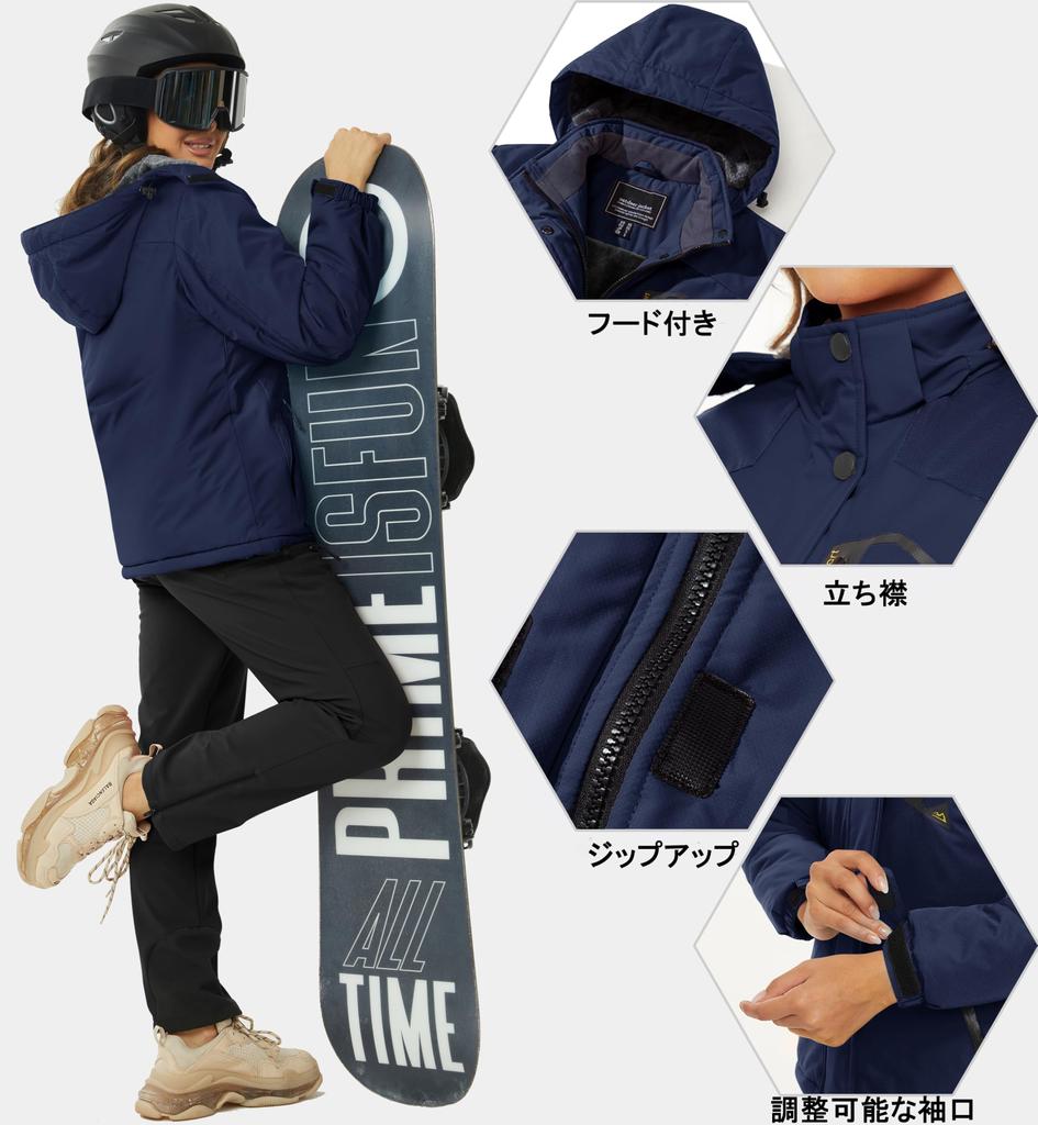 Winter Mountain Water Outdoor Large Cold Weather Navy JP L [KEFITEVD] Women's Jacket, Jacket, Repellent, Jacket, Size, Windproof, Waterproof,