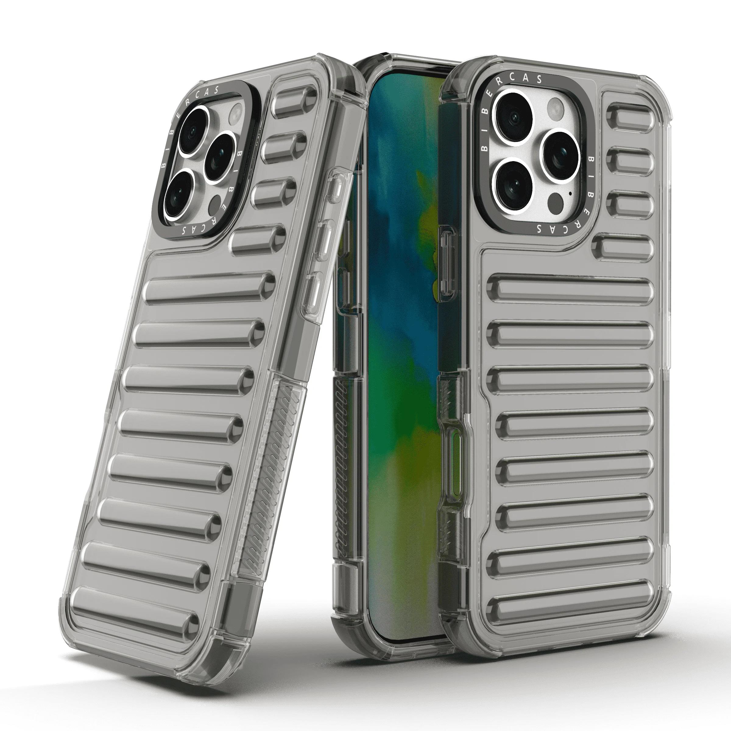 

New Fashion Capsule Air Cushion Shockproof and Fall Proof Transparent Phone Case for iPhone 16 15 14 13 12 11 Pro Max Plus Case For iphone 16 PROMAX чорний