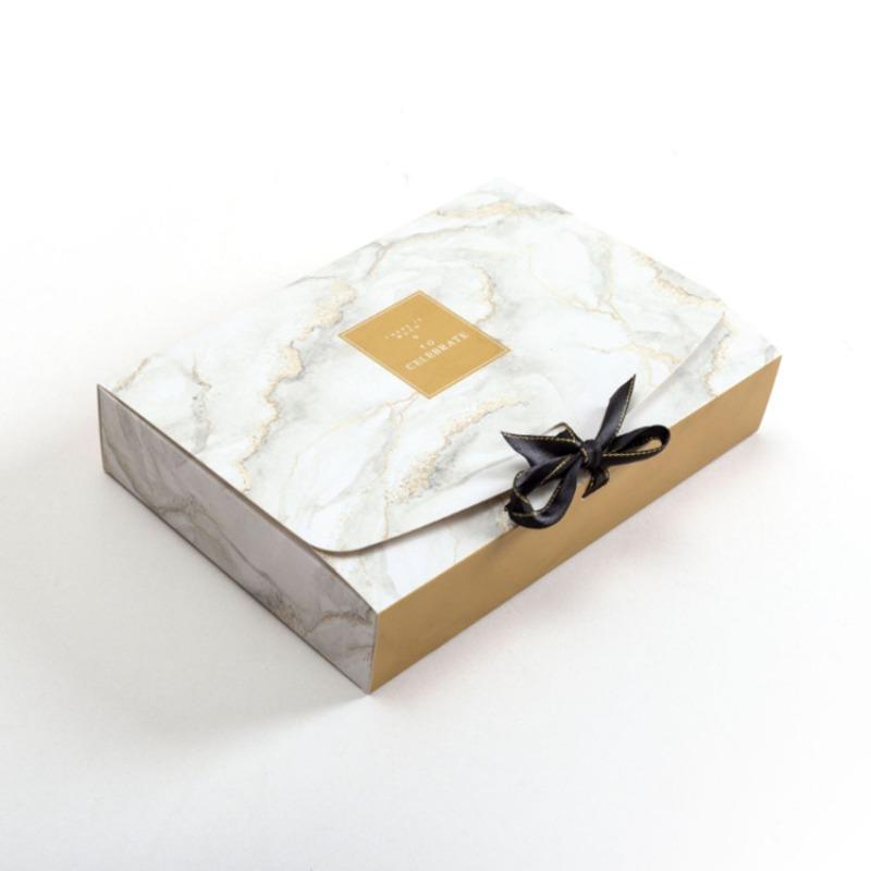 

10pcs Color Pattern Printing Folding Ribbon Gift Box Scarf Underwear Socks Packaging Boxes Cake Party Birthday Packa Bag Easy To Install Paper Box 18x12x5cm 10pcs