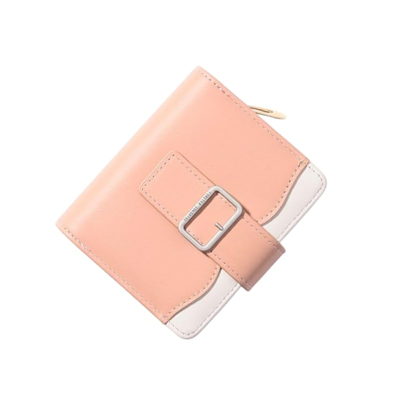 

[ORSUN] ladies wallet mini wallet [Stylish pastel colors] bifold wallet] compact Thin Smaller coin purse woman (pink)
