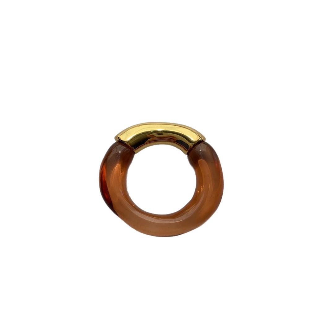 Simple Resin Ring Temperament Niche Design Versatile Daily Leisure Commuting Ring Ring