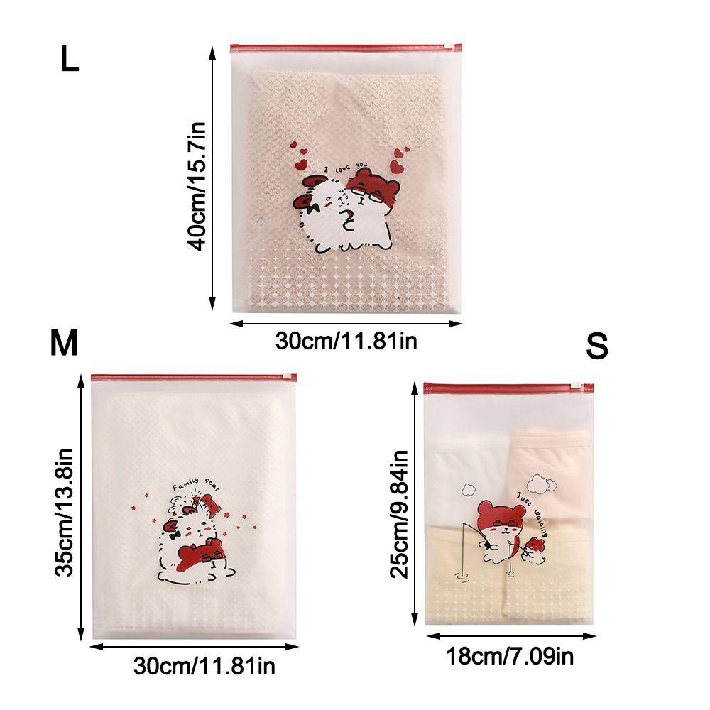 10 Stück Faltbare Aufbewahrungstasche mit Reißverschluss Cartoon Unterwäsche Schuhe Organizer für Zuhause & Reise