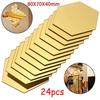 Mirror Stickers Bathroom Decorate Acrylic 80*70*40mm Home office 24pcs