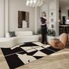 Black White Art Rugs for Nordic Home Living Room Decor Children Crawling Playing Mat Kitchen Non Slip Washable Modern Floor Rug