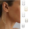 Non Pierced Metal Tassel Ear Hook Earrings 1Pair Without Ear Hole Elegant Fashion Jewelry for Women Work Attire