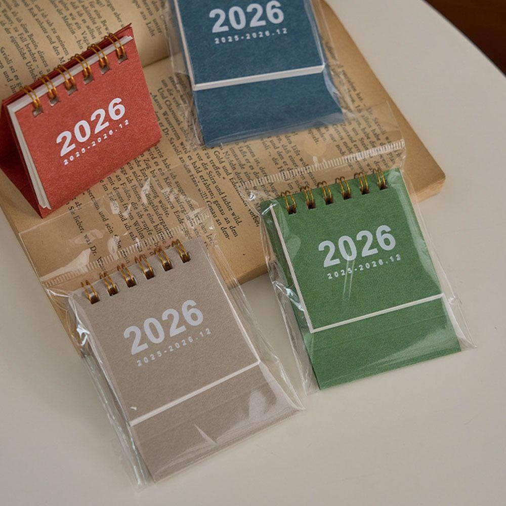 Spiral-Mini-Kalender Schreibtischdekoration Tagesplaner 2026 Schreibtischkalender Büro Schulbedarf