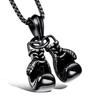 Unisex Mini Boxing Glove Necklace Luxury Hiphop Choker Chain Pendant Gift for Men Cool Statement Jewelry