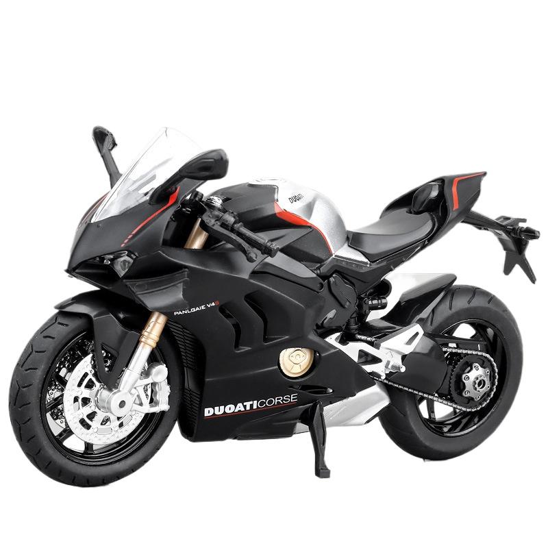 1/12 Ducati Panigale V4S Model Alloy Motorcycle Diecast Computer Desktop Ornaments Trendy Display Gift for Friend Kids Toys