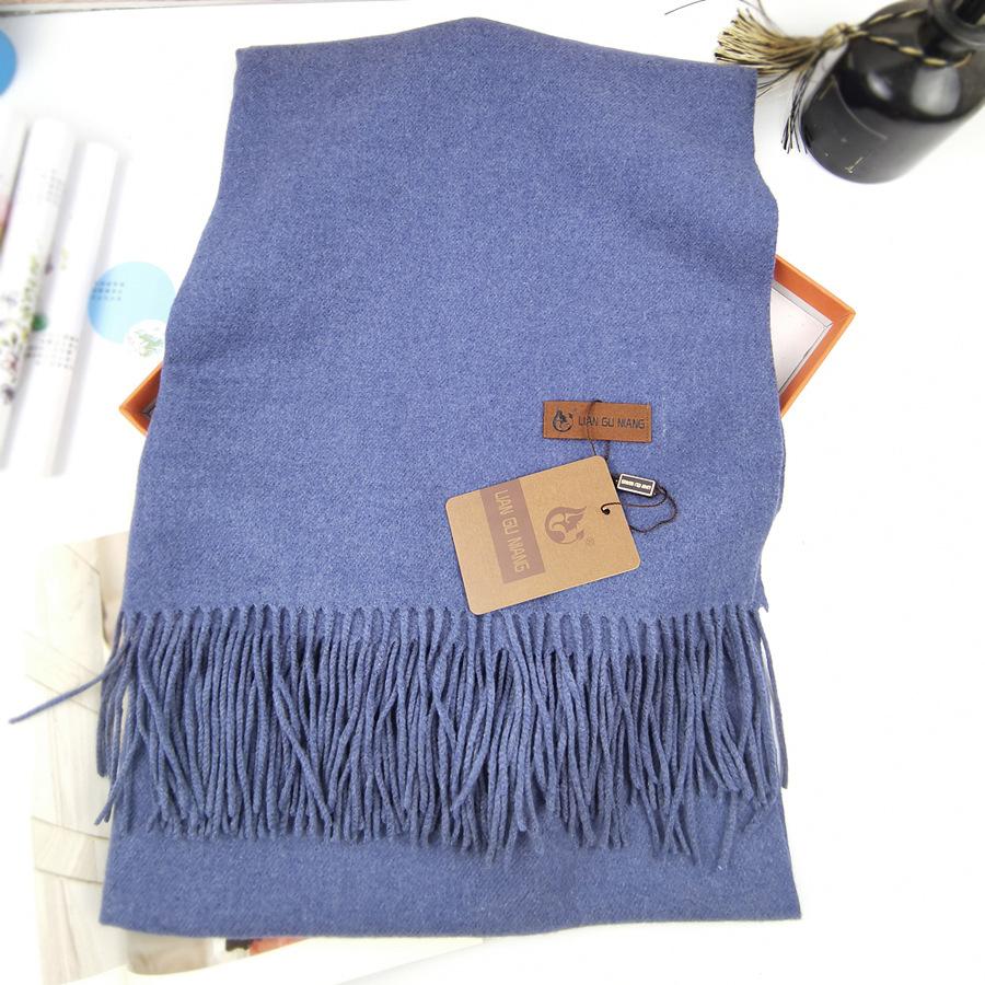 Women's winter solid color bright red scarf, plush, soft, thickened shawl, faux cashmere, warm neck warmer, trendy