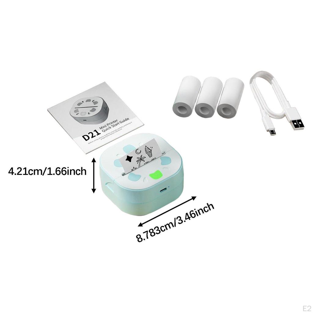 Mini Sticker Printer Portable Maker for Journal Receipts Notes