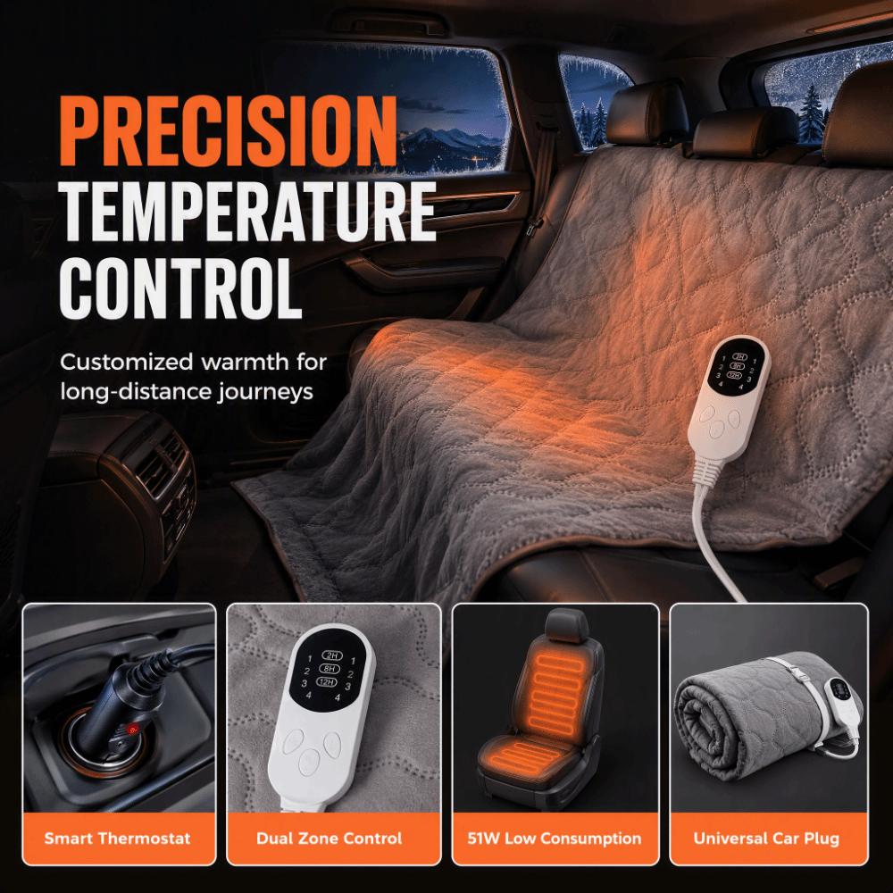 Single Control / Dual Control Car Heated Blanket 12V Heated Blanket Car Heating Mat Truck Driver