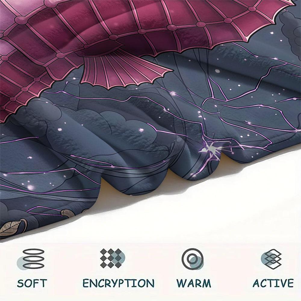 1Pc Marine life Print Flannel Blanket, High quality Comfortable for All Seasons, Home Decor, Warmth and Comfort, Perfect for Christmas Gifts