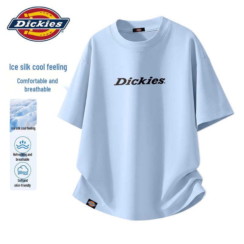 

Мужская футболка Dickies с коротким рукавом, охлаждающая, из ледяного шелка, свободного кроя 4XL