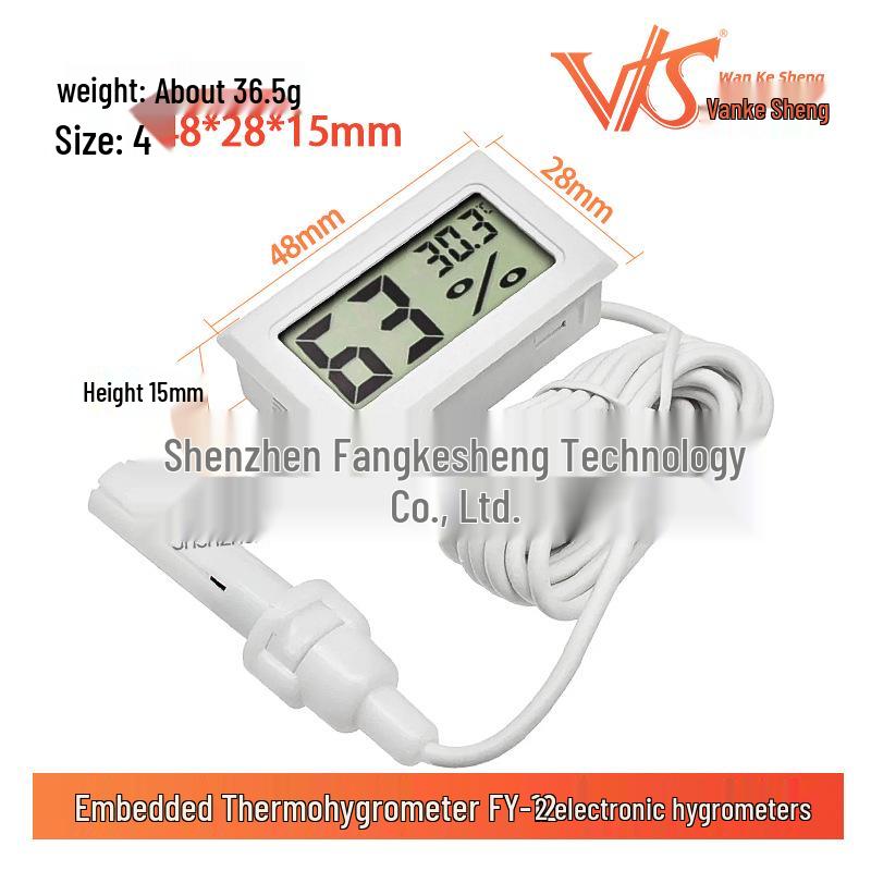 Digital Thermohygrometer FY-12: Electronic Temperature & Humidity Meter with Probe