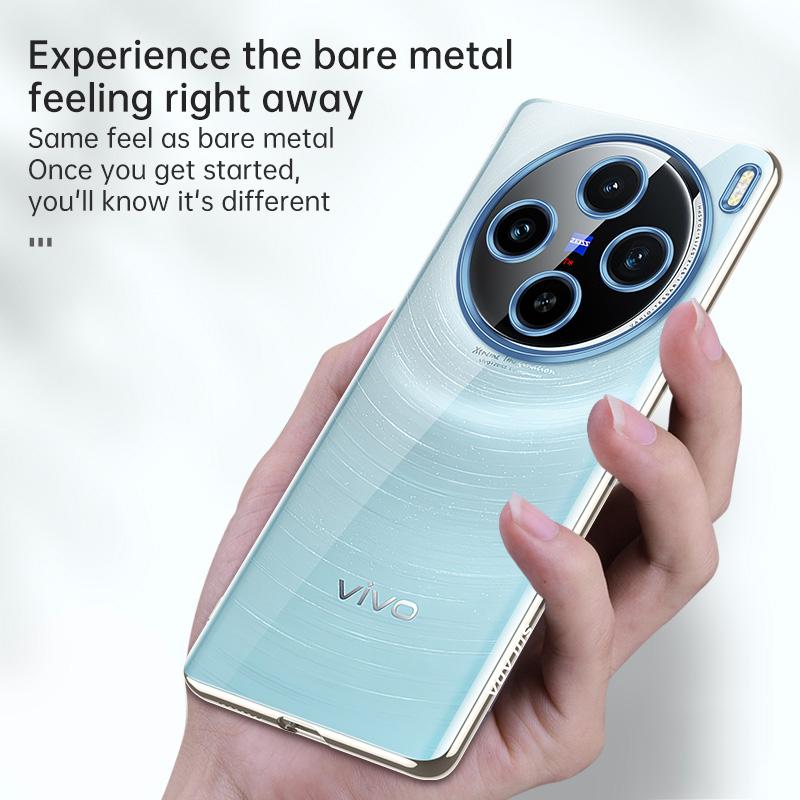 SULADA For vivo X100 5G Clear TPU Case Ultra-Thin Electroplating Phone Cover