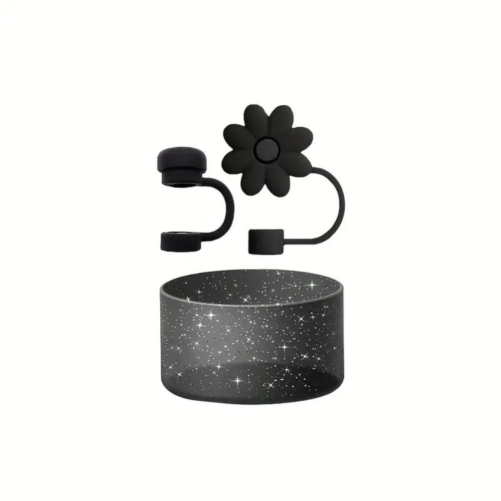 

Противоскользящий чехол для стакана Stanley, чехол для соломинки стакана Daisy, новый чехол для дна стакана для воды, аксессуары для стакана чёрный