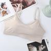 Small suspenders, beautiful back underwear, women's steel-free bra, open back, ice silk tube top with fixed chest pad, integrated chest wrapping base