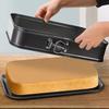 Extra Large Leak-Resistant Rectangular Cake Baking Pan with Non-Stick Easy-Release Base - Sturdy Carbon Steel Bakeware Large Springform Cake Mold
