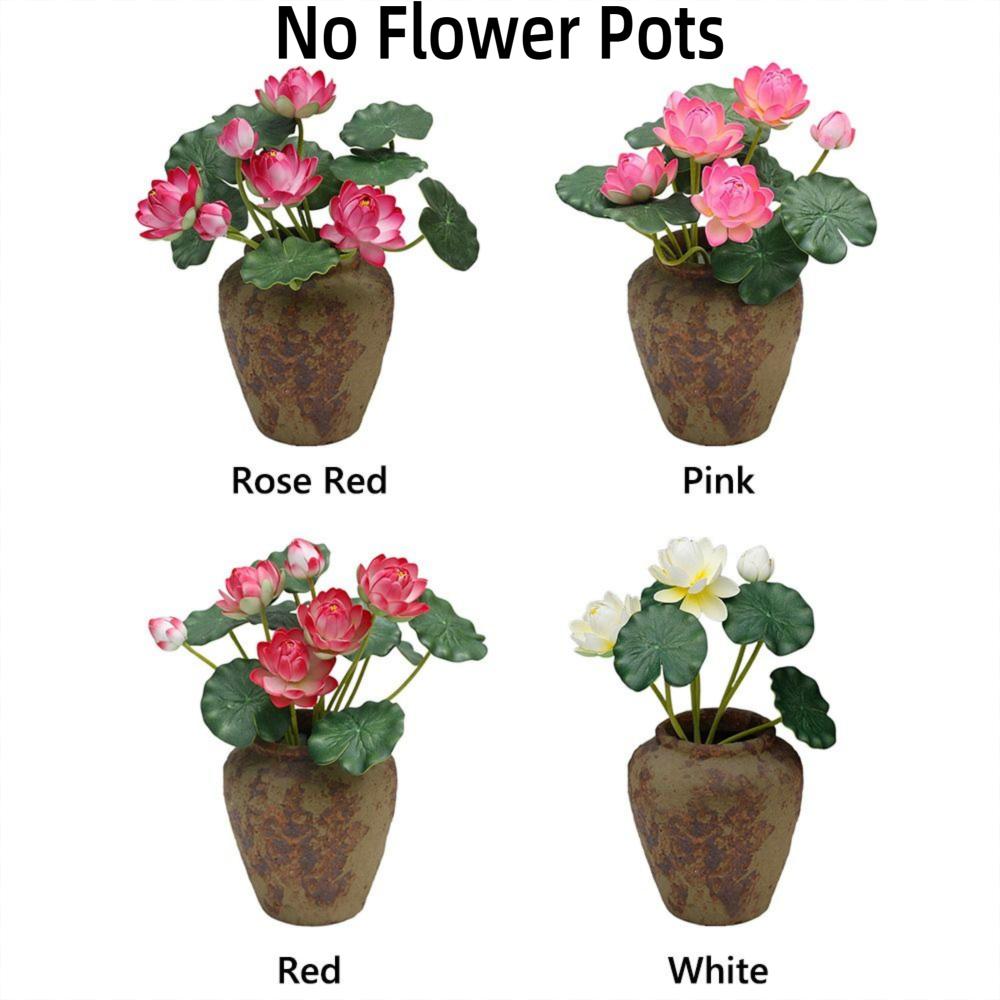 Multicolor Faux Lotus Leaf Flowers Silk Petals Lifelike Water Lily Home Decoration