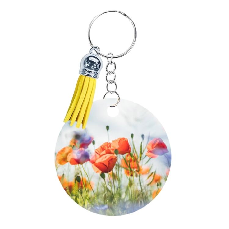 80pcs Keychain Making Kits with Assorted Tassels Double Sided Sublimation Aluminum Key Chain Blanks Accessories