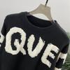 European Fashion Unisex Long-Sleeve Wool Sweater with Letter Print