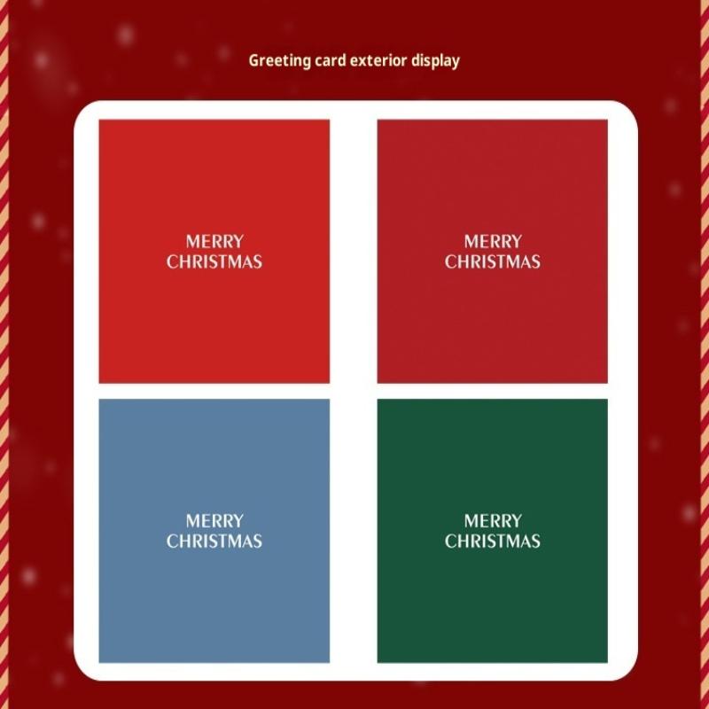 3D Weihnachtskarten zum Falten Frohe Weihnachten Beste Wünsche Karte Weihnachtsgeschenk für Jahr Segen Dankeschön Postkarte Dekoration