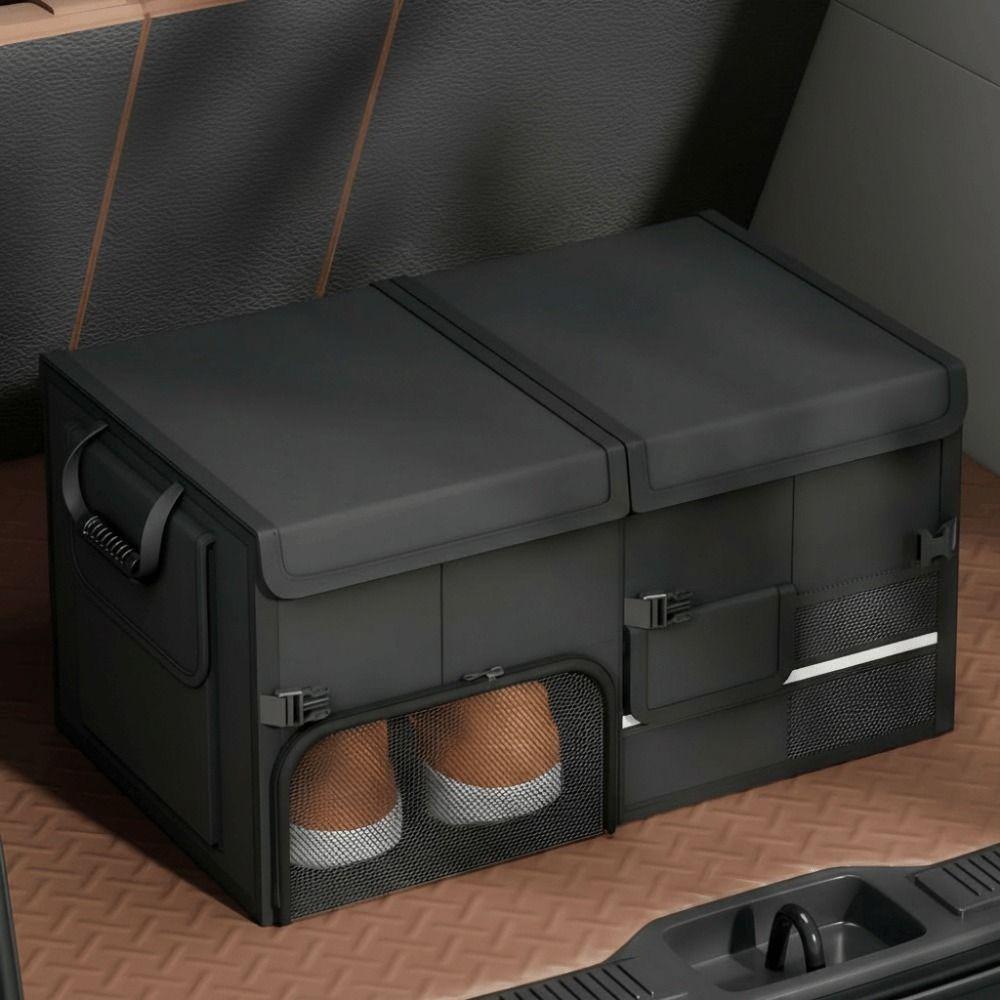 60L Trunk Storage Box Large Capacity Car Trunk Organizer Camping Car Storage Box  Camping