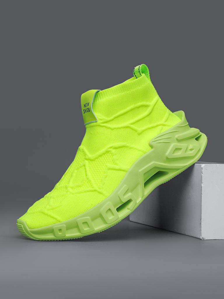 Large size new sports shoes high top fly woven mesh blade sports casual shoes blade socks shoes