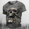 Schädel Grafik Polyester T-Shirt Herren Biker Gothic Grunge Skater Tee XXS-5XL