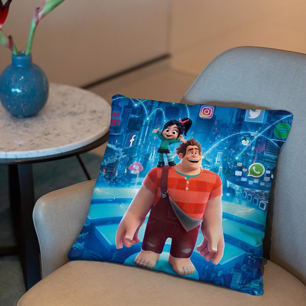 Povlak na polštář Wreck-It Ralph 2 v 1 Oboustranný plyšový povlak na polštář | Auto/Sofa/Postel | Perfektní dárek