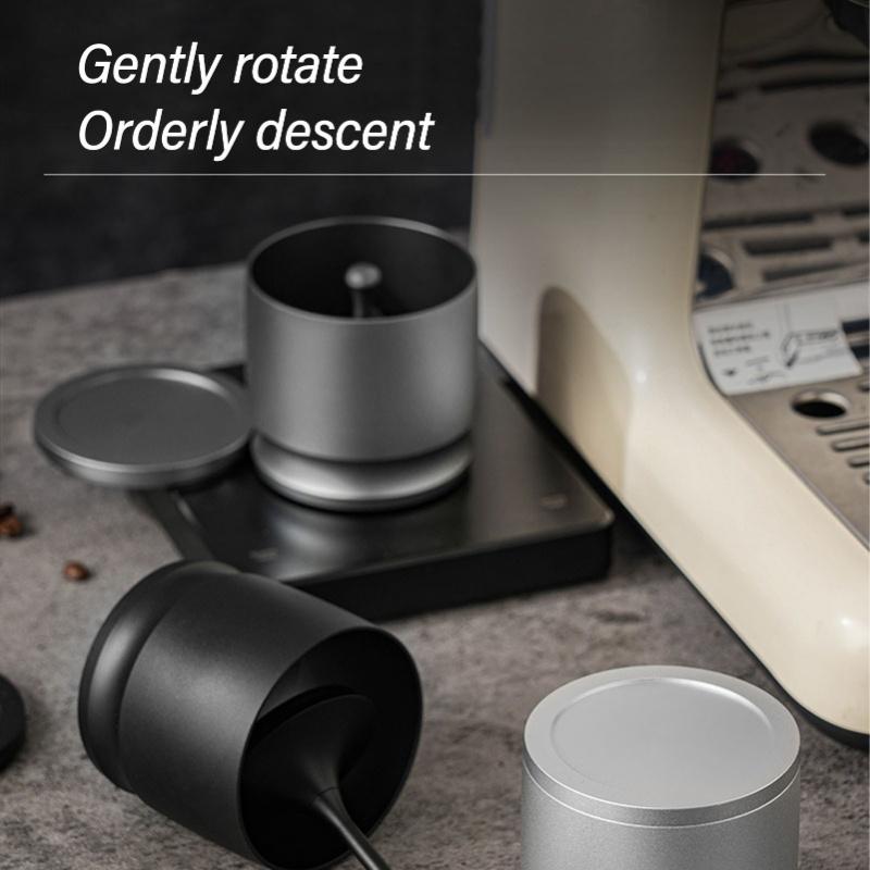 Dosing Rings Press Aluminum Alloy Anti Flying Coffee Powder Picker Coffee Making Supplies 58mm Black
