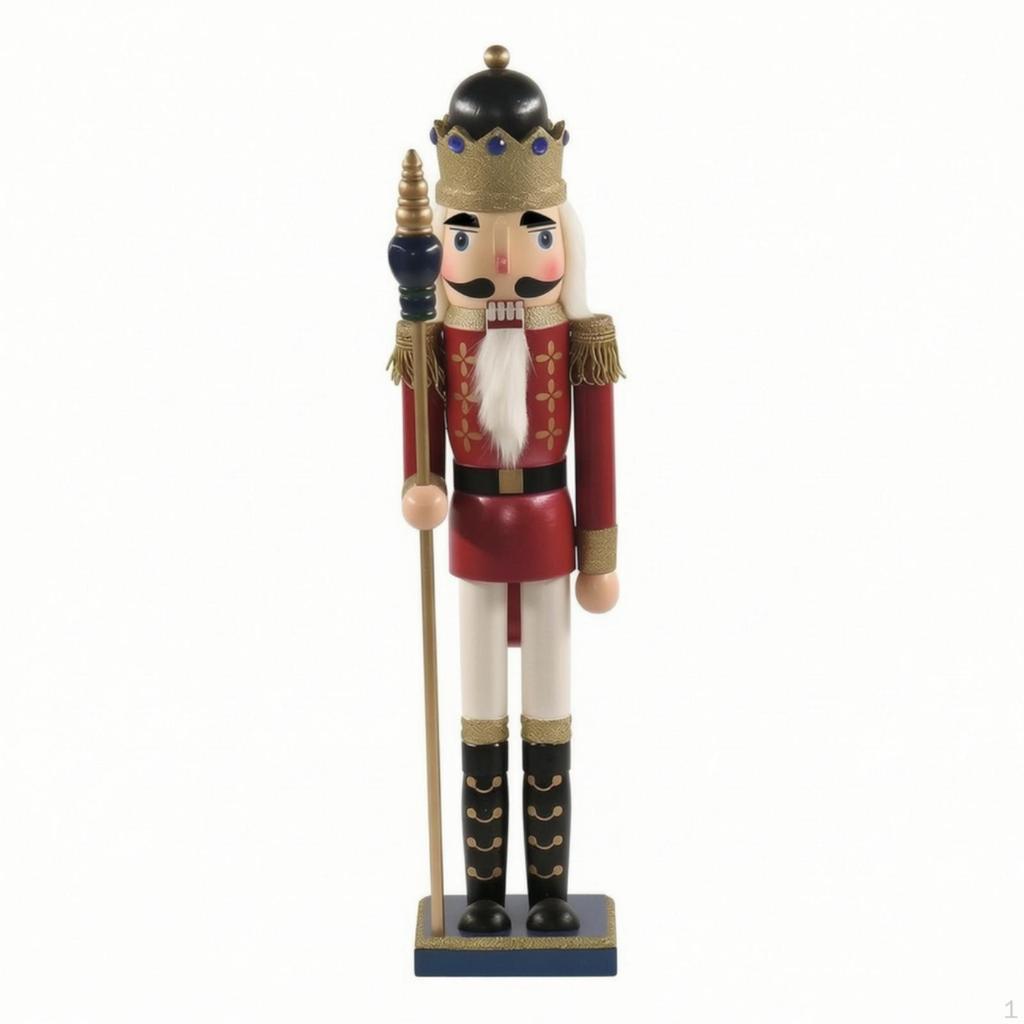 Nutcracker HandPainted Figurine Freestanding Wooden Ornament for Collectors,