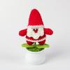 Creative Handmade Knitted Santa Claus Doll Potted Christmas Gift Cute Wool Crochet Santa Claus Potted Christmas Home Decoration